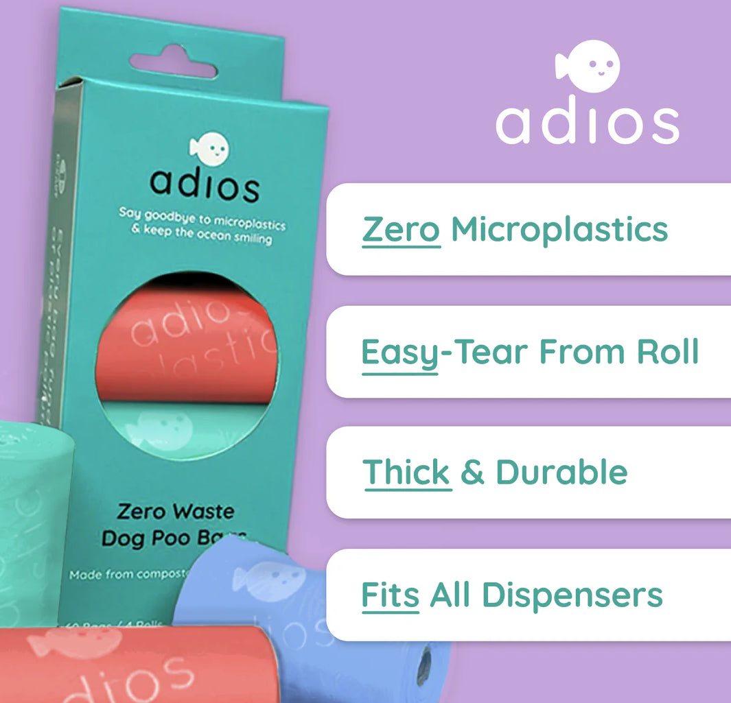 Adios Plastic Compostable Dog Poop Bags